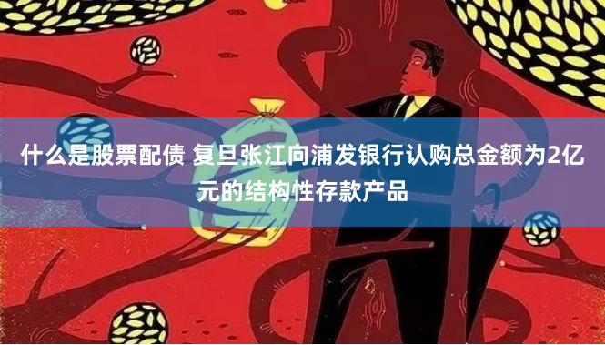 什么是股票配债 复旦张江向浦发银行认购总金额为2亿元的结构性存款产品