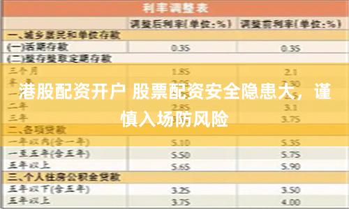 港股配资开户 股票配资安全隐患大，谨慎入场防风险